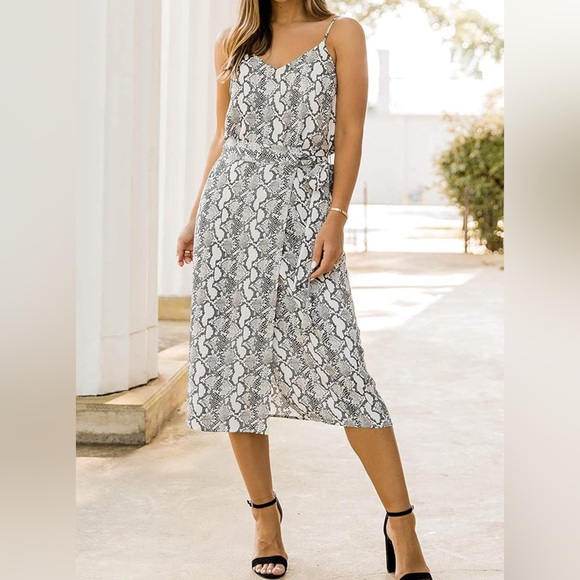 The Drop Women's Python Print Side-Tie Wrap Skirt - NWT - Picture 2 of 5